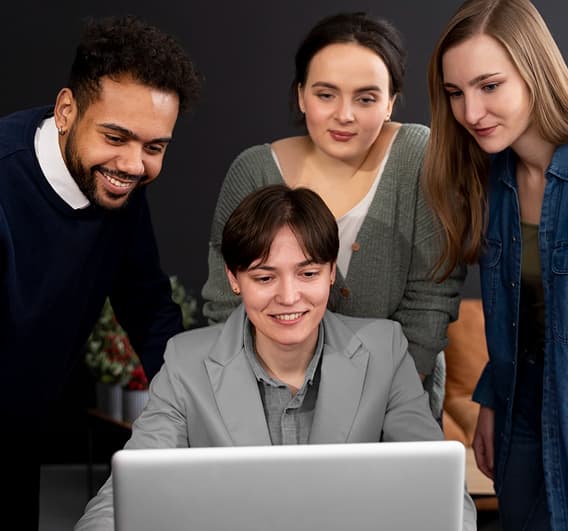HTSOL white-label delivery team collaborating on client work